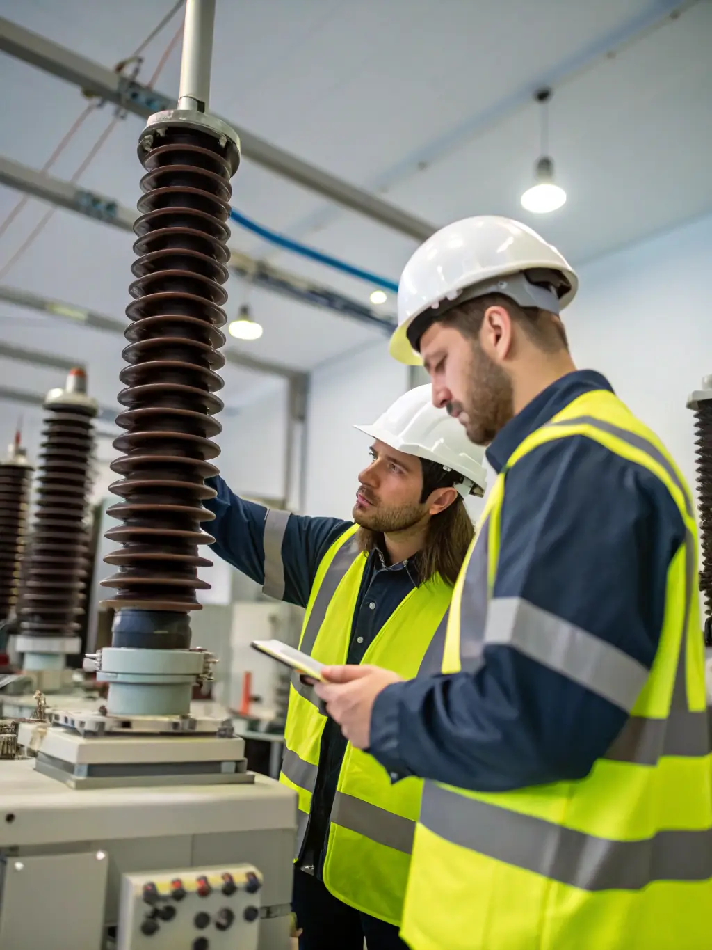 A photograph of a team of engineers working on a refinery upgrade project, showcasing the collaborative effort and technical expertise involved in project execution.